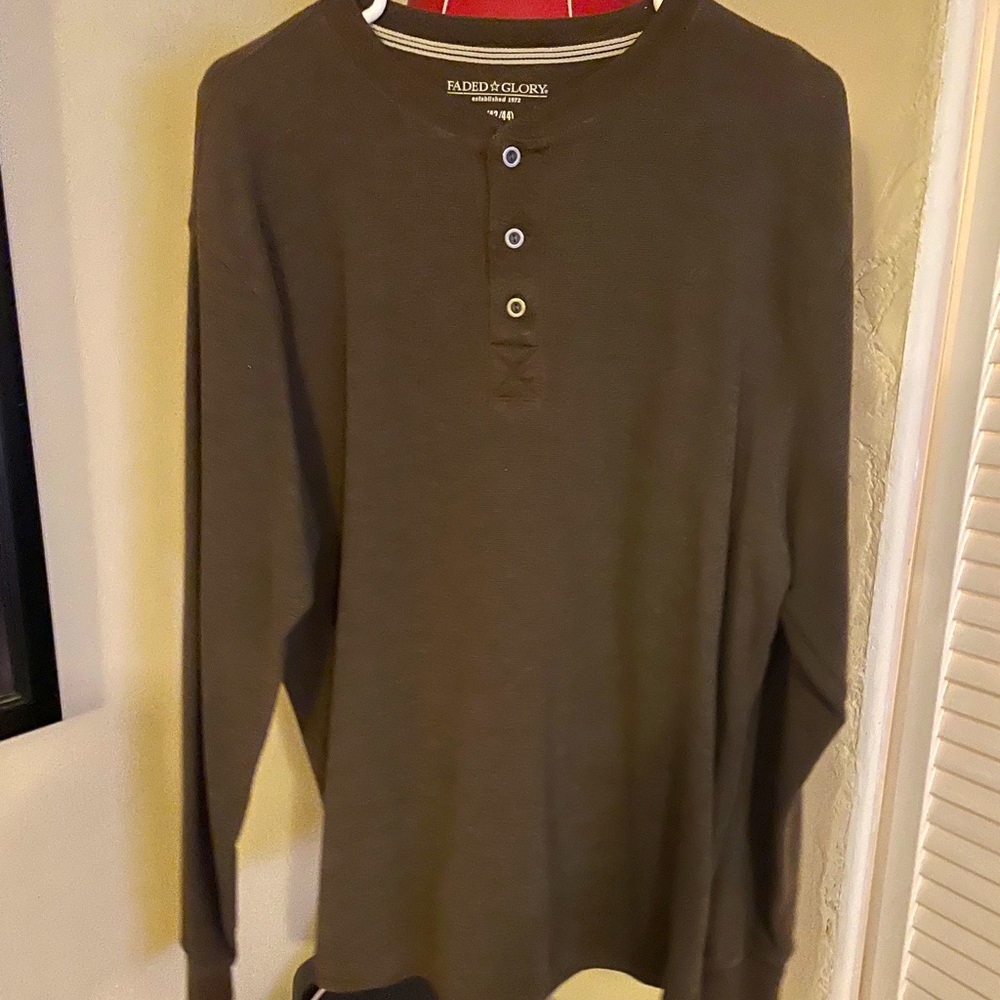 Long sleeve thermo dress Tee w/ buttons